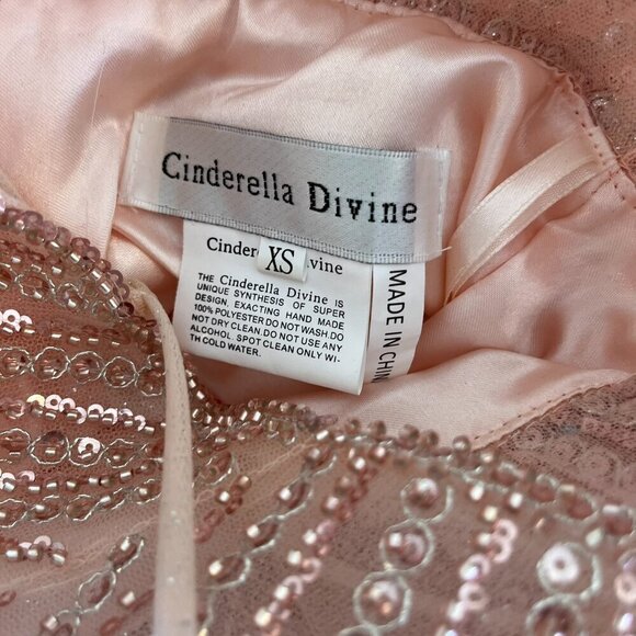 Cinderella Divine Pink Sequins Prom Homecoming Wedding Tulle Short Dress Sz xs - Picture 9 of 10